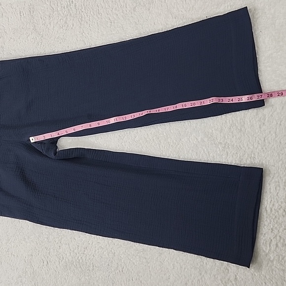 Talbots Airy Gauze Pull-On Coastal Pants With Pockets Large Petite - Picture 6 of 11